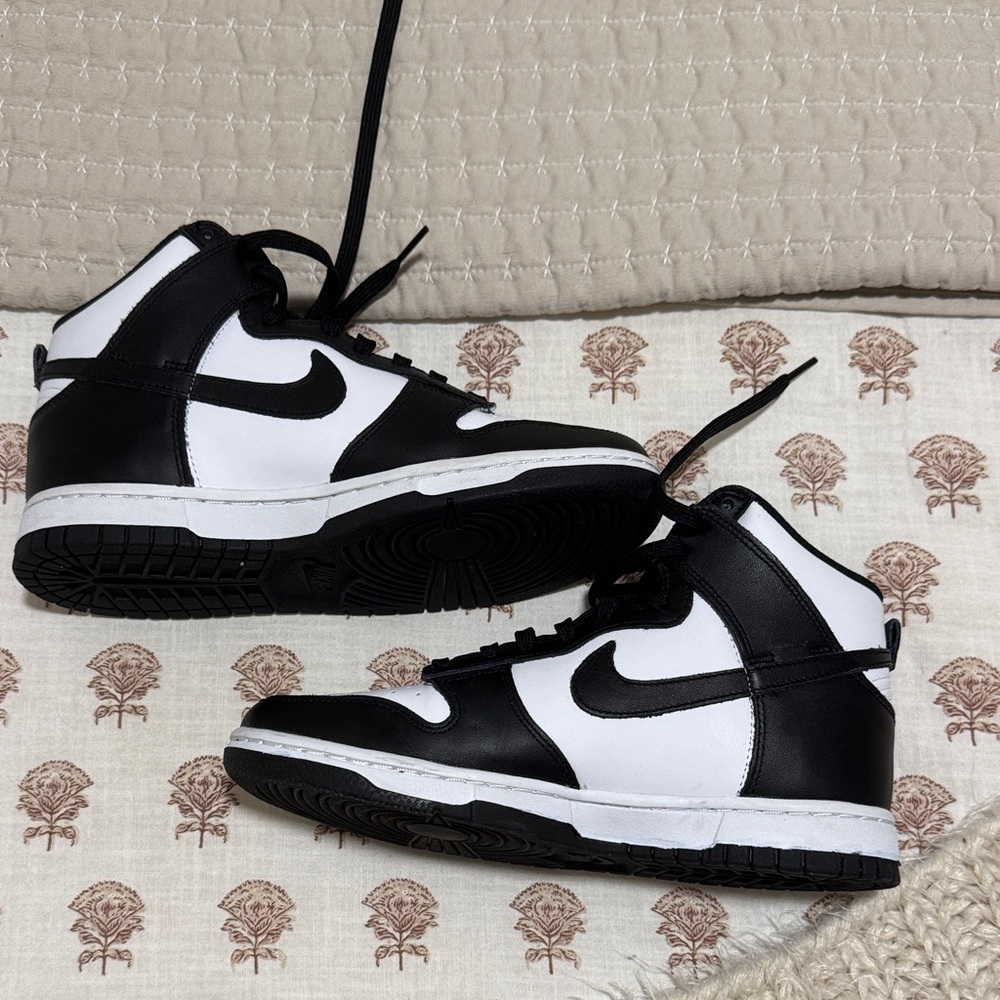 Nike Black and White Mid-Top Sneakers